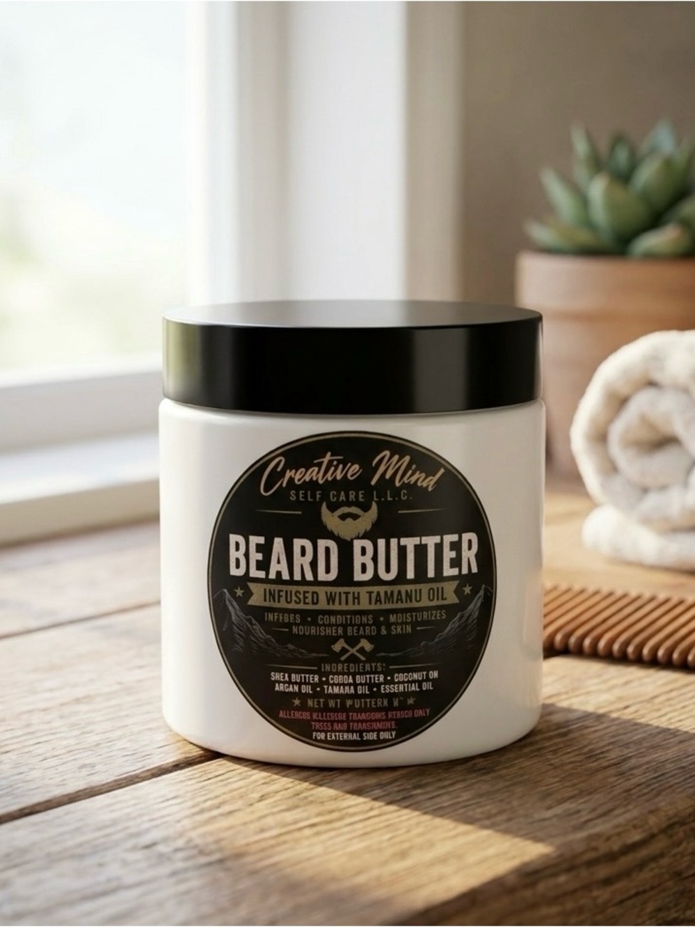 Beard Butter Infused with Tamanu Oil | 4oz Leave-In Beard Conditioner